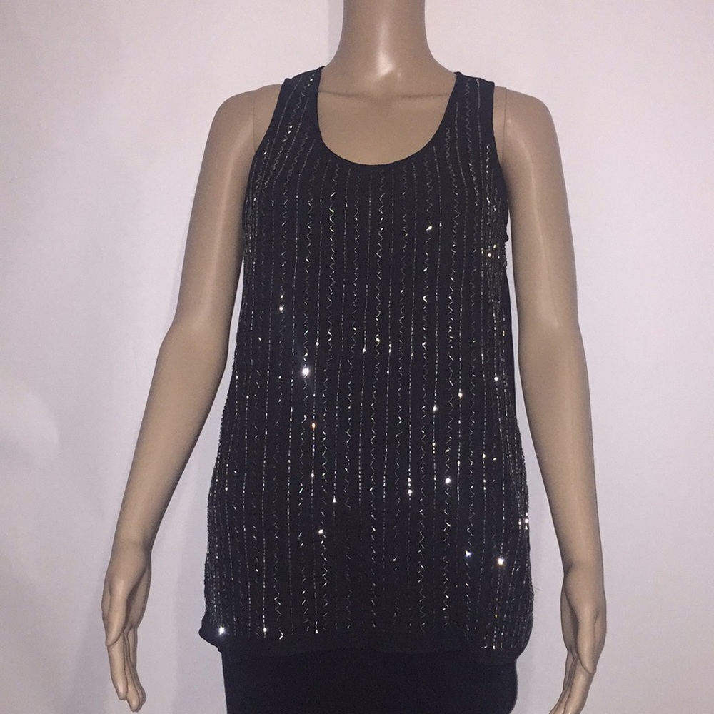 NWT Olive and Oak sequin top Sz S